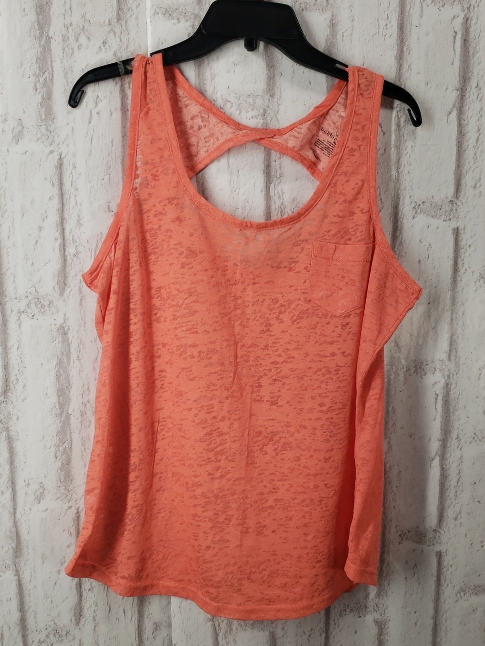 Bobbie Brooks Coral Burnout Racerback Tank. XL. NWOT